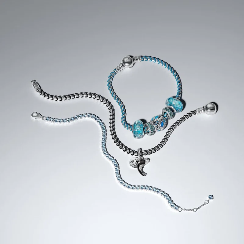 Pandora Moments Murano Glass Turquoise Murano Glas & Glitter Charm 794701C01