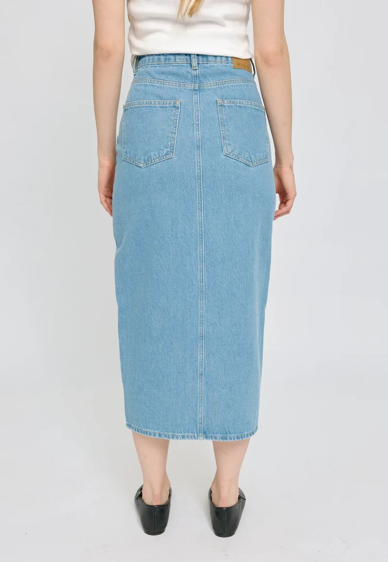 Jeansrock Denim Maxi Skirt Light Blue Wash