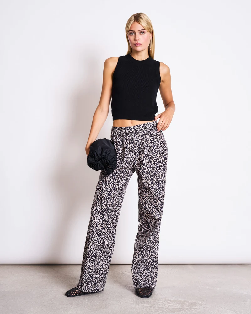 Hose Soby Cotton Pants Leo Print