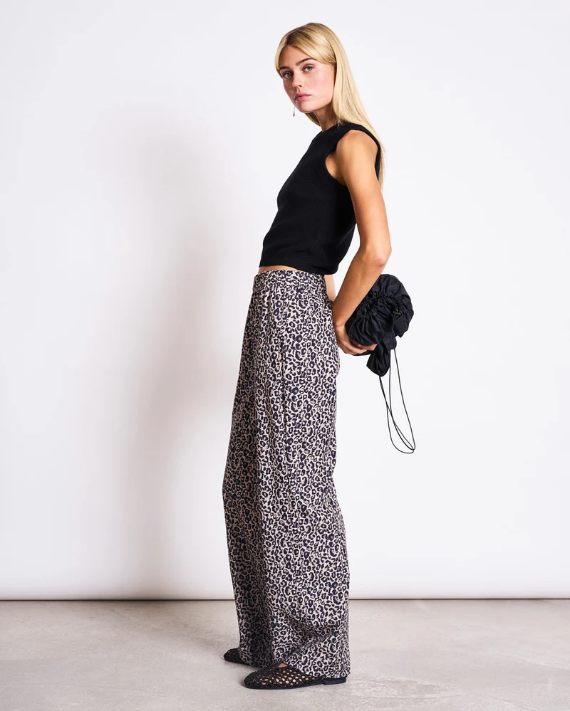 Hose Soby Cotton Pants Leo Print