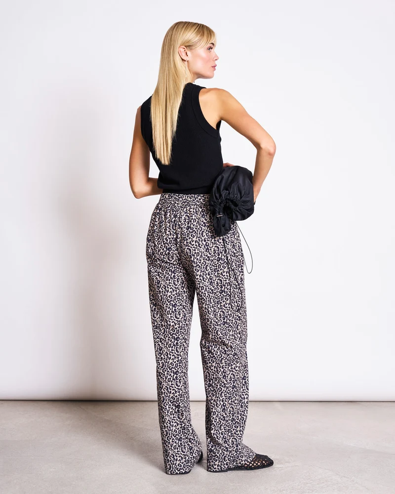 Hose Soby Cotton Pants Leo Print