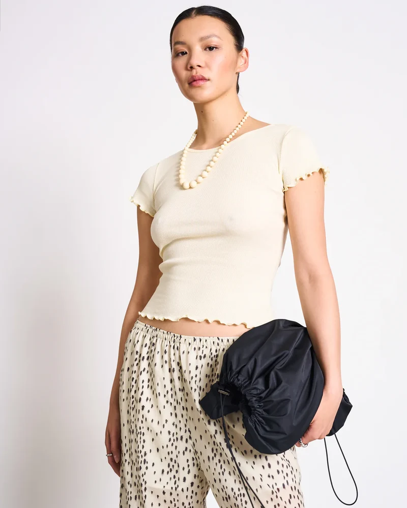 T-Shirt Minirib Ren Buttermilk