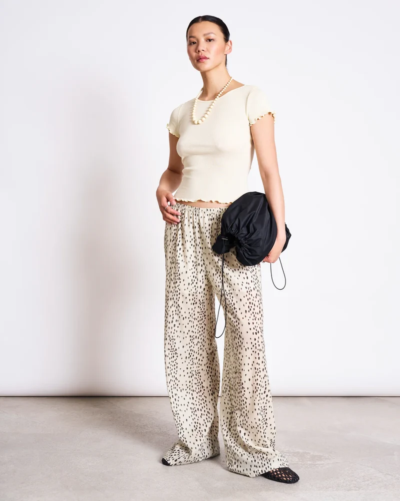 T-Shirt Minirib Ren Buttermilk