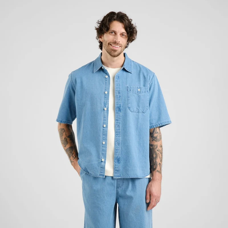 Hemd Skalhamn Denim Light Blue