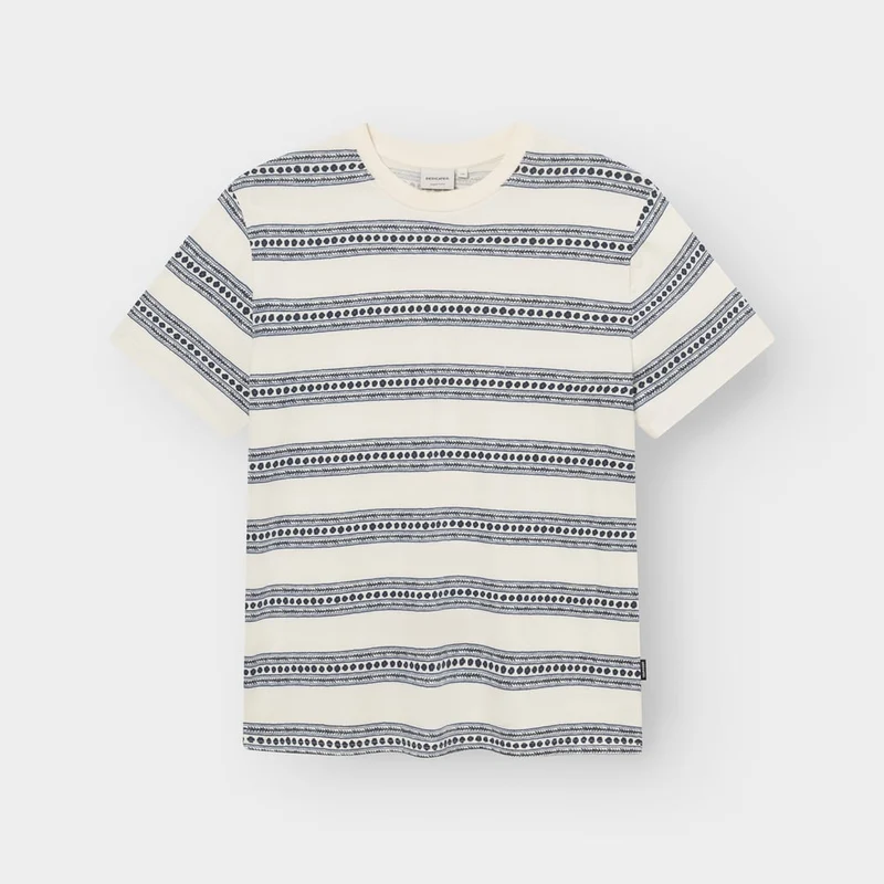 T-Shirt Stockholm Floral Stripe Blue