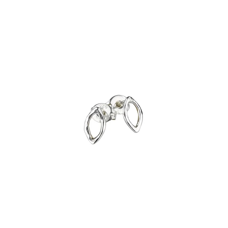 Ohrstecker Geometricas Silber Blatt