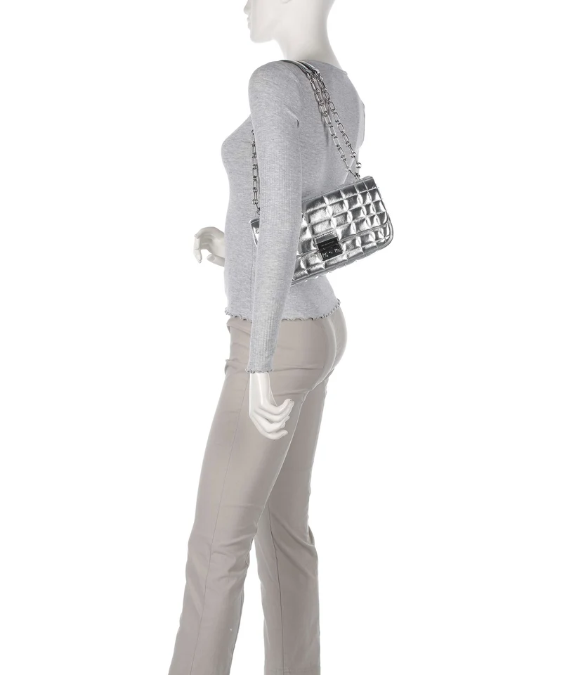 Michael Kors Tribeca Schultertasche silver