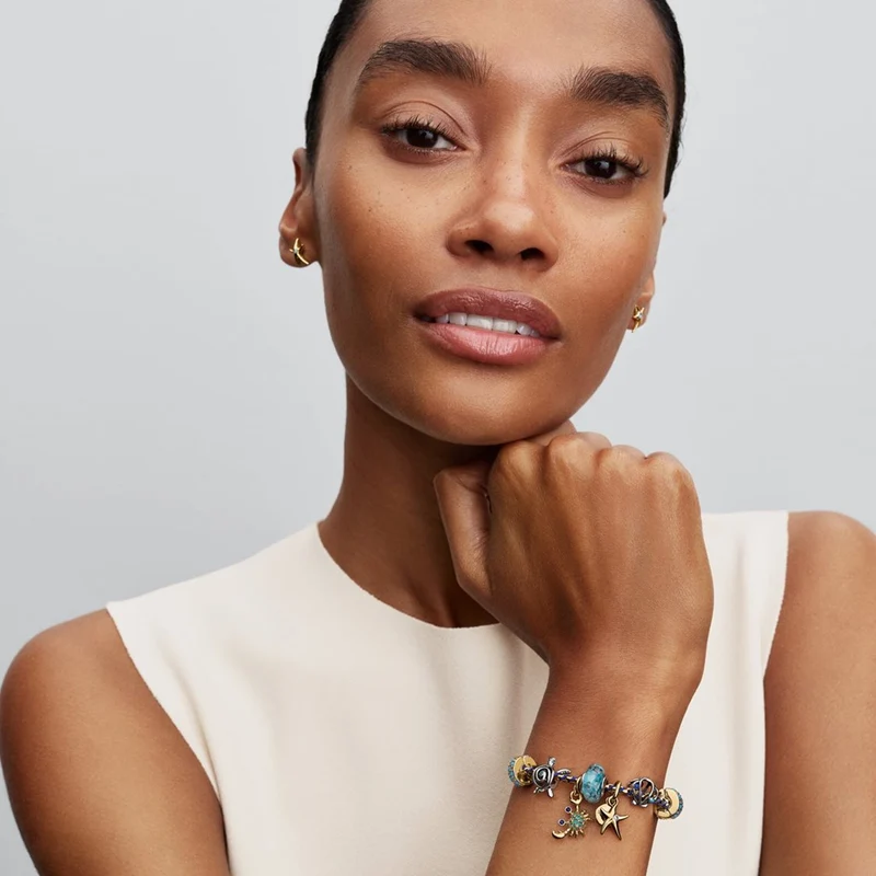 Pandora Moments Vergoldeter Krabben Charm-Anhänger 764684C01