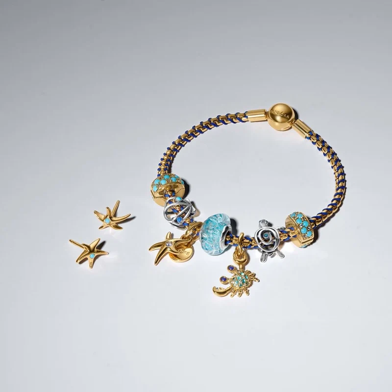 Pandora Moments Vergoldeter Krabben Charm-Anhänger 764684C01