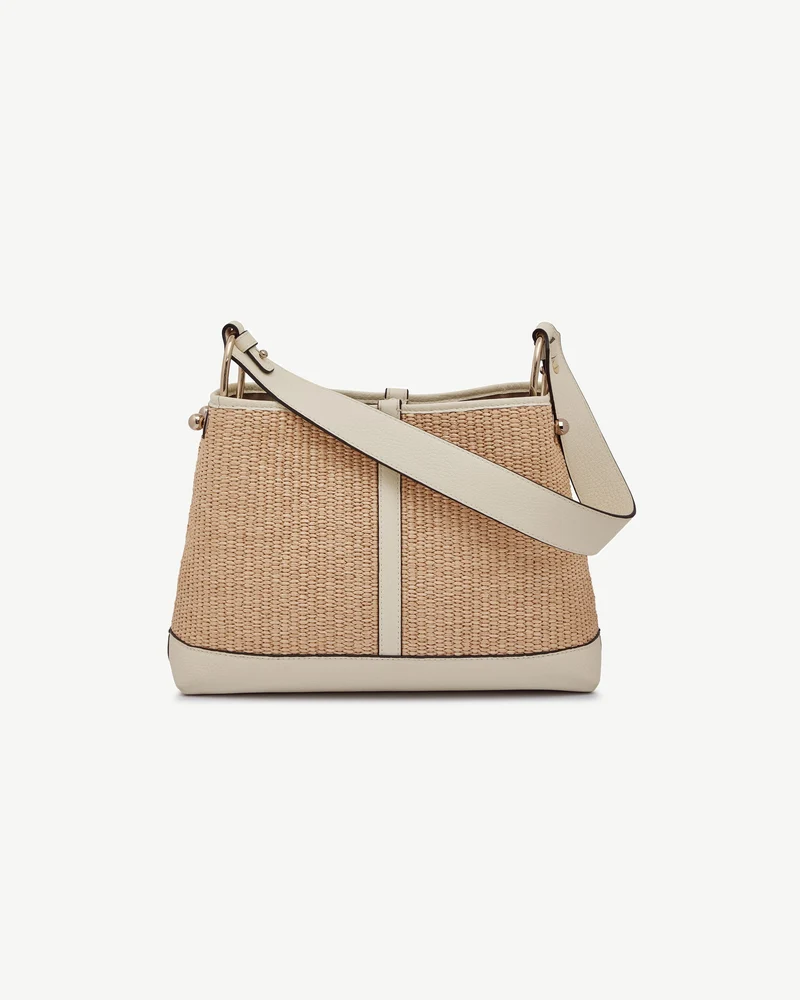 Lana Hobo - Vanilla/Natural Raffia