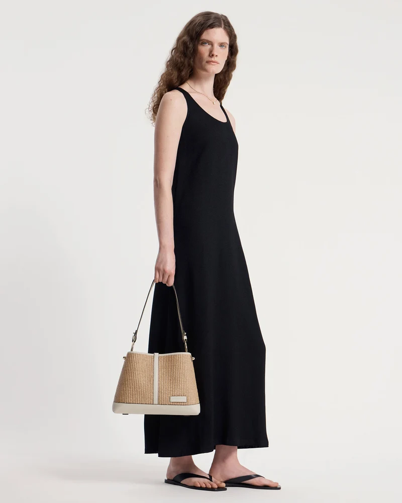 Lana Hobo - Vanilla/Natural Raffia