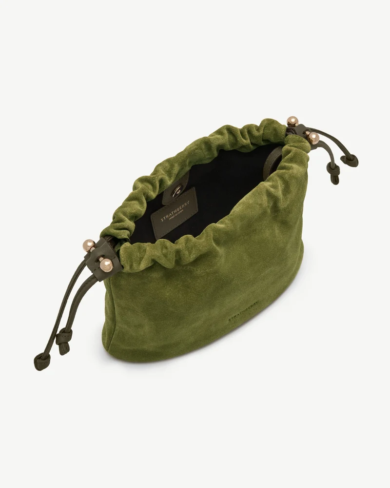 Charlotte Drawstring - Lime Suede/Khaki