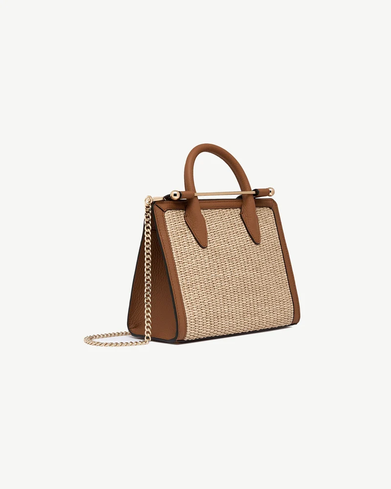 Mini Tote - Tan/Natural Raffia