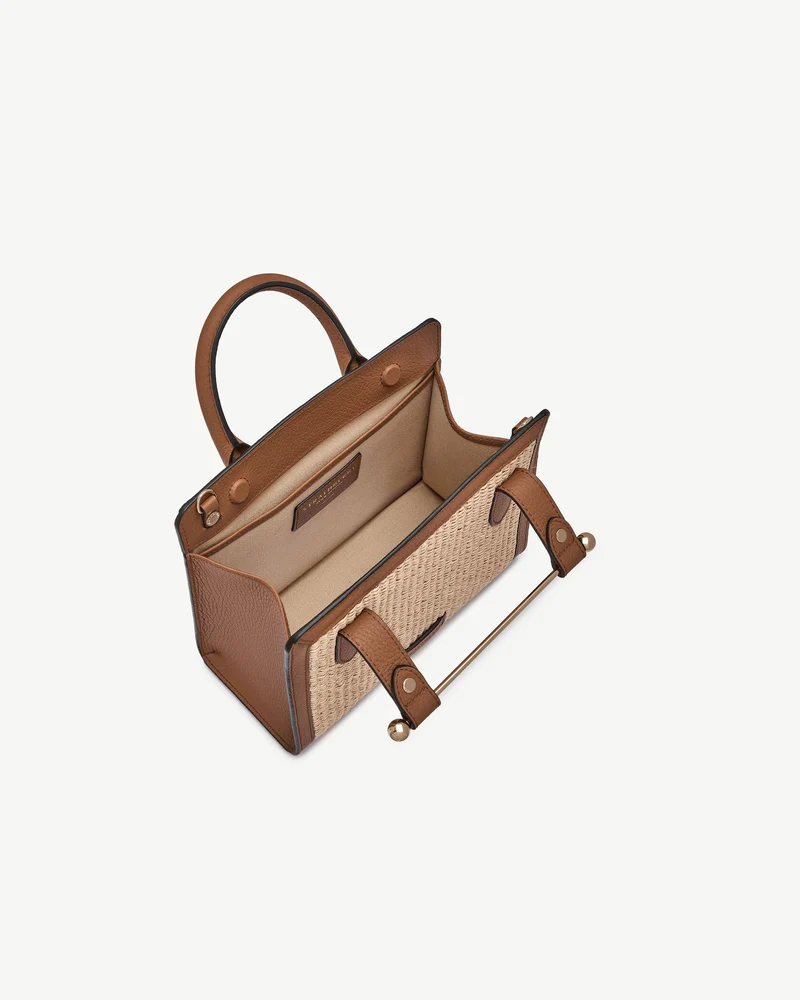 Mini Tote - Tan/Natural Raffia