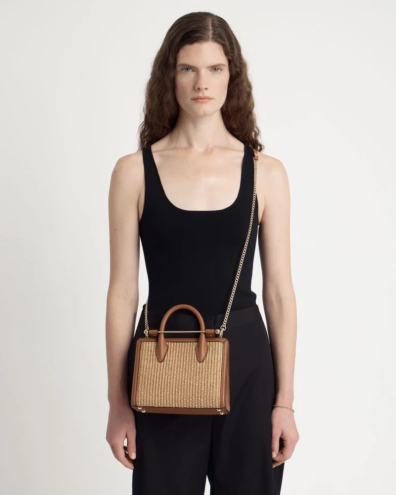 Mini Tote - Tan/Natural Raffia