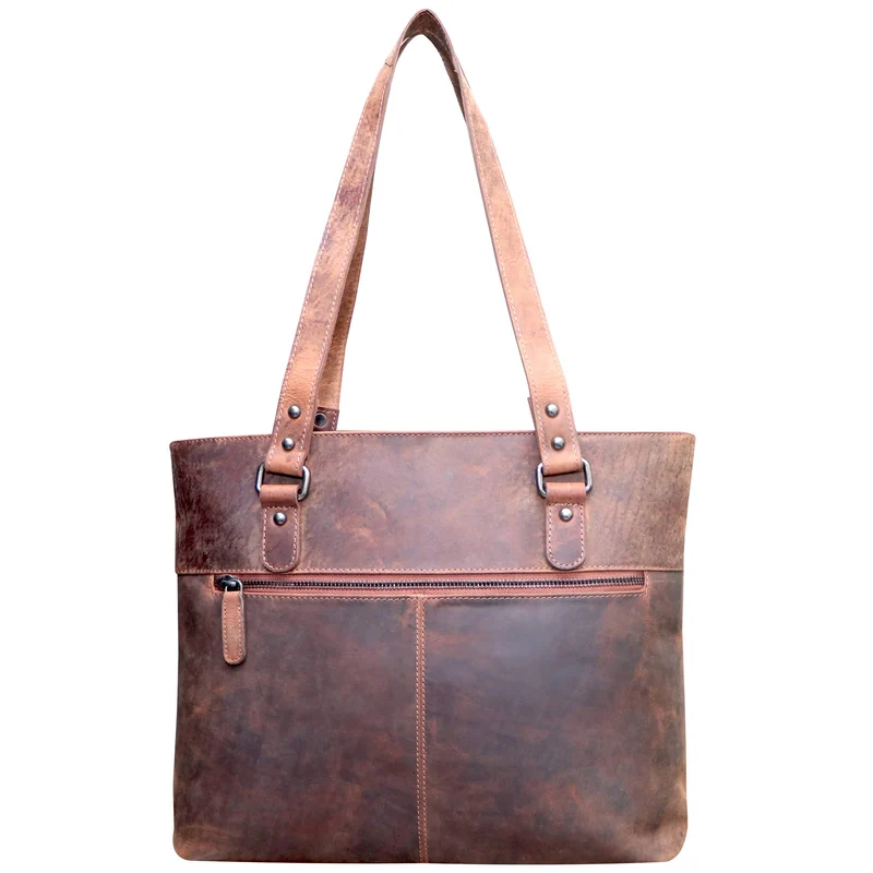 Olivia Henkeltasche Leder Shopper Tasche Tote Bag Schultertasche Damen