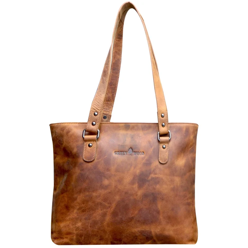 Olivia Henkeltasche Leder Shopper Tasche Tote Bag Schultertasche Damen