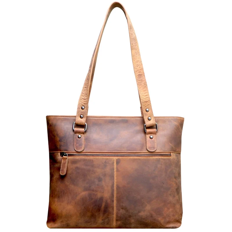Olivia Henkeltasche Leder Shopper Tasche Tote Bag Schultertasche Damen