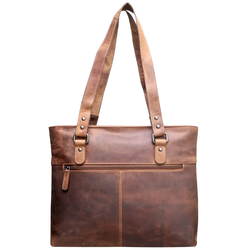 Olivia Henkeltasche Leder Shopper Tasche Tote Bag Schultertasche Damen
