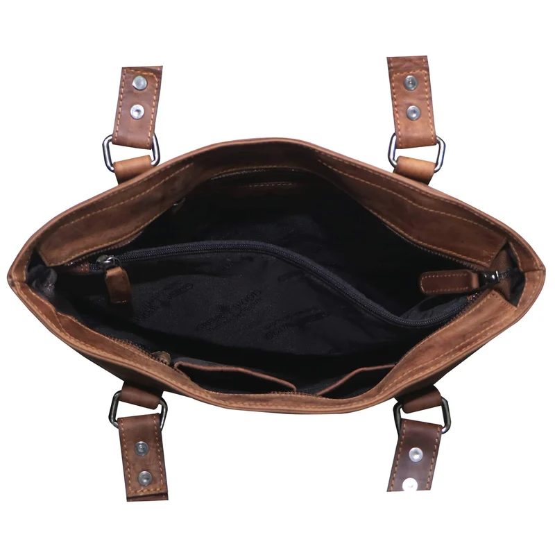 Olivia Henkeltasche Leder Shopper Tasche Tote Bag Schultertasche Damen