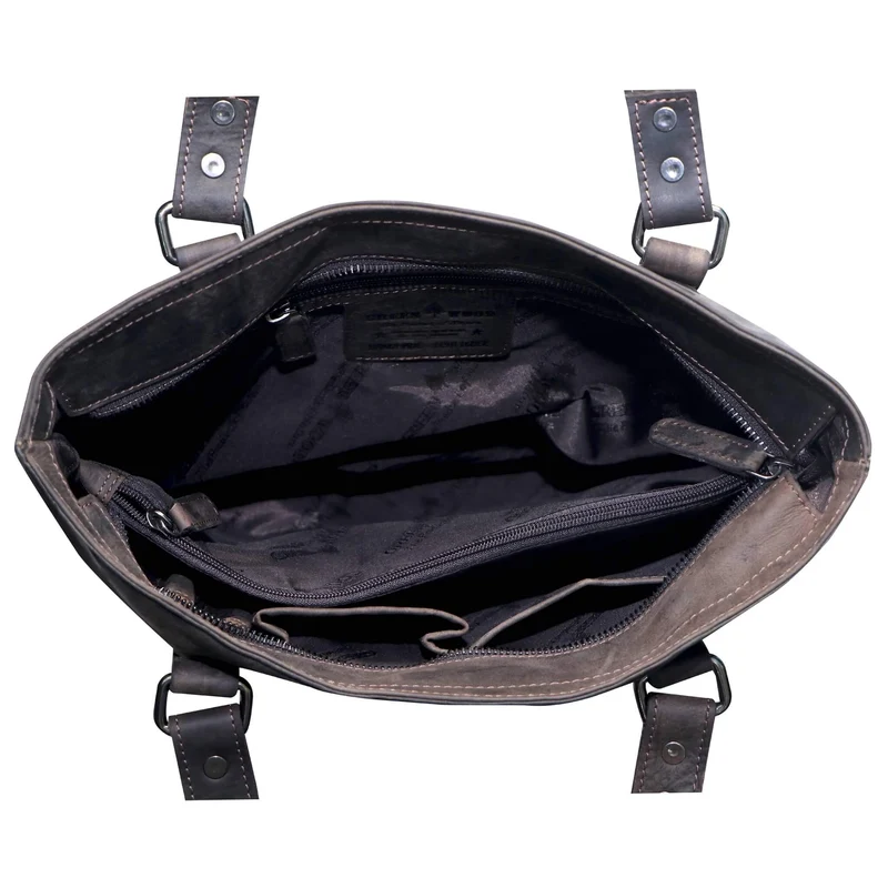 Olivia Henkeltasche Leder Shopper Tasche Tote Bag Schultertasche Damen
