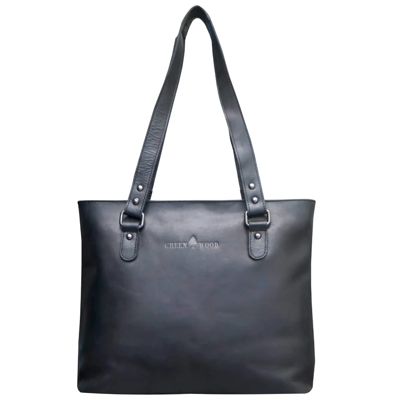 Olivia Henkeltasche Leder Shopper Tasche Tote Bag Schultertasche Damen
