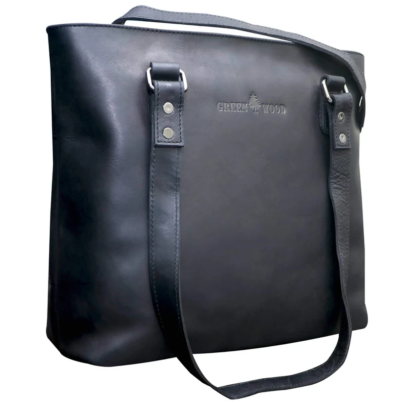 Olivia Henkeltasche Leder Shopper Tasche Tote Bag Schultertasche Damen