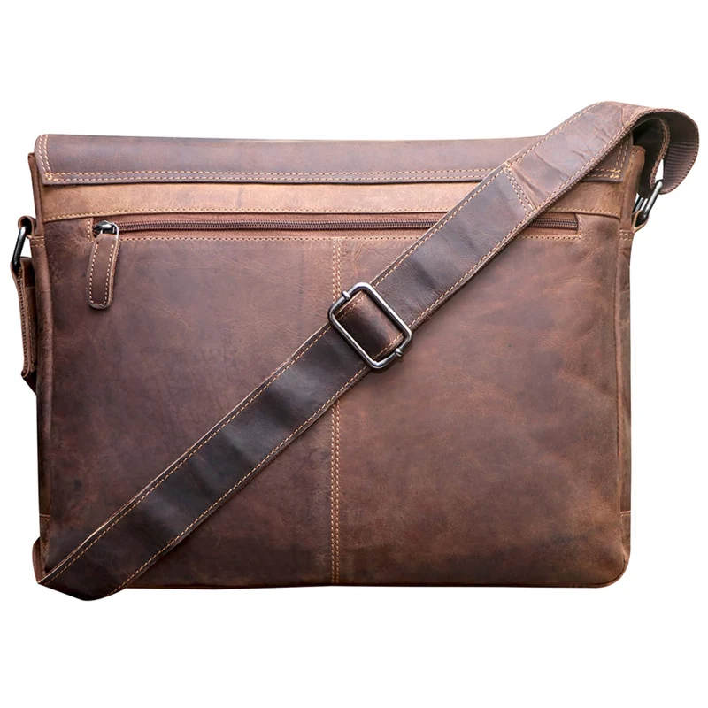 Leo Umhängetasche Damen Groß Schultertasche Herren Laptoptasche 15,6"