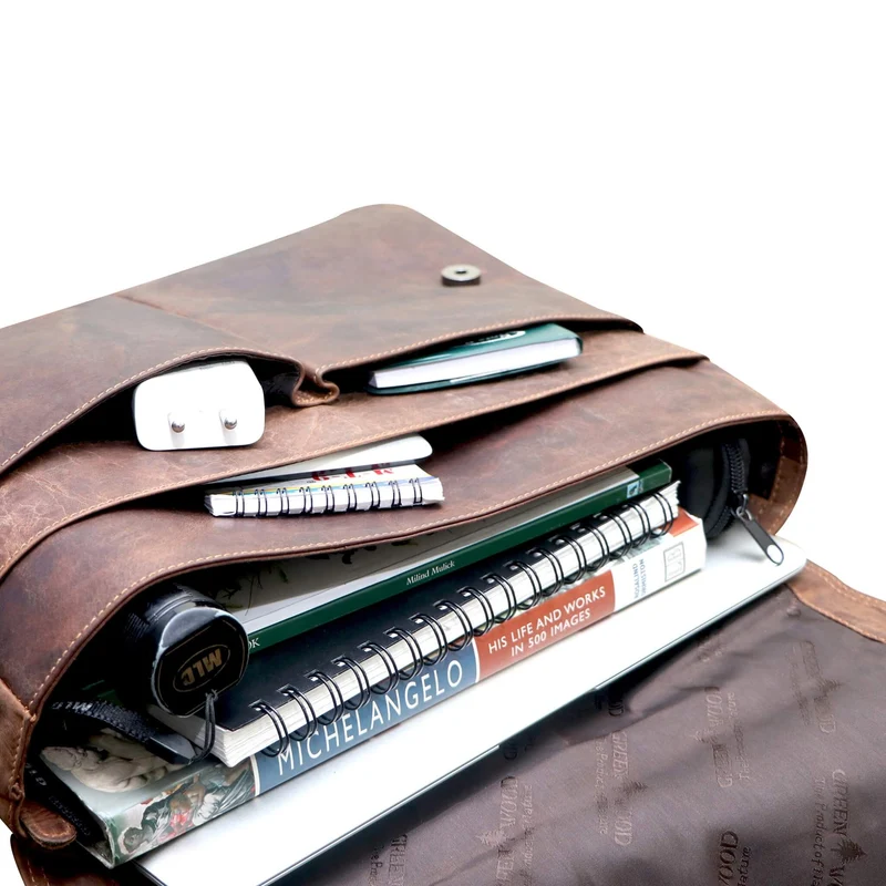 Leo Umhängetasche Damen Groß Schultertasche Herren Laptoptasche 15,6"