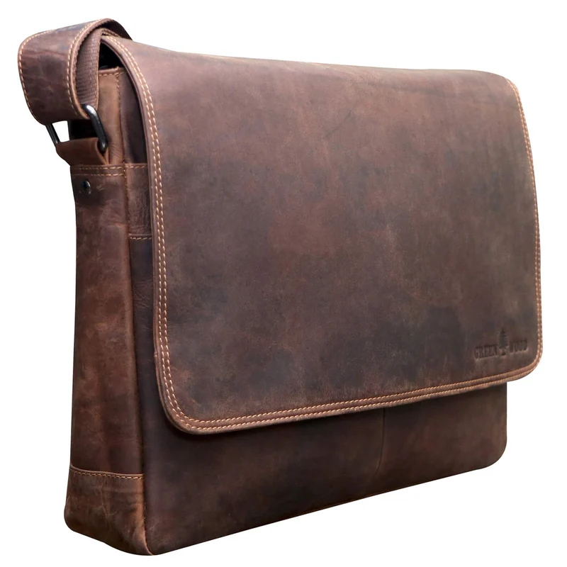 Leo Umhängetasche Damen Groß Schultertasche Herren Laptoptasche 15,6"