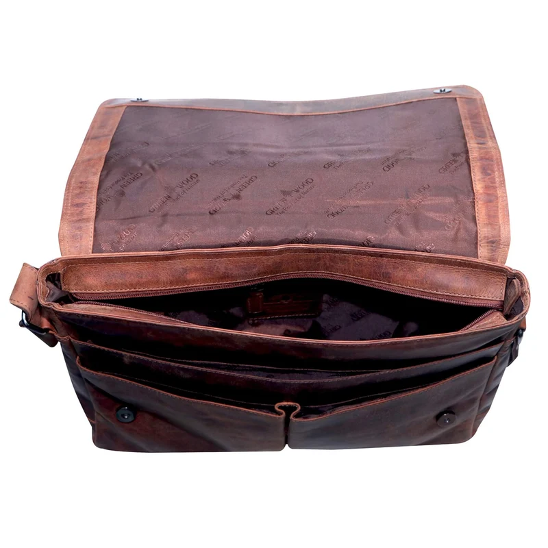Leo Umhängetasche Damen Groß Schultertasche Herren Laptoptasche 15,6"