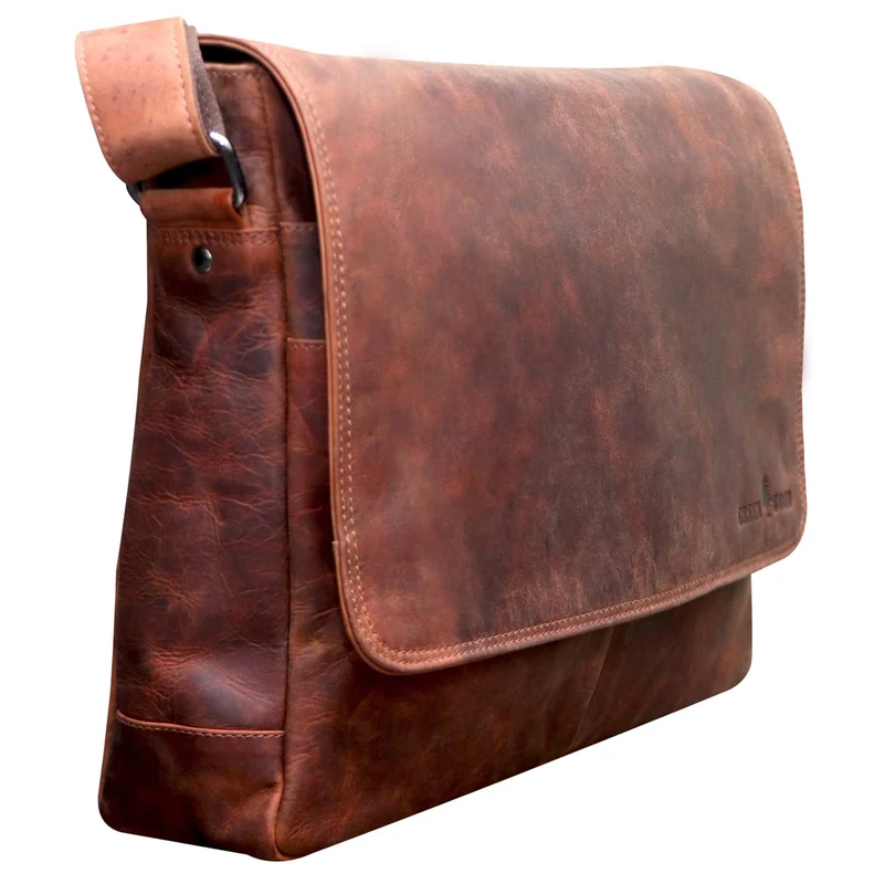 Leo Umhängetasche Damen Groß Schultertasche Herren Laptoptasche 15,6"