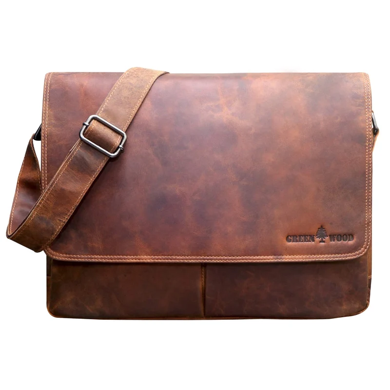 Leo Umhängetasche Damen Groß Schultertasche Herren Laptoptasche 15,6"