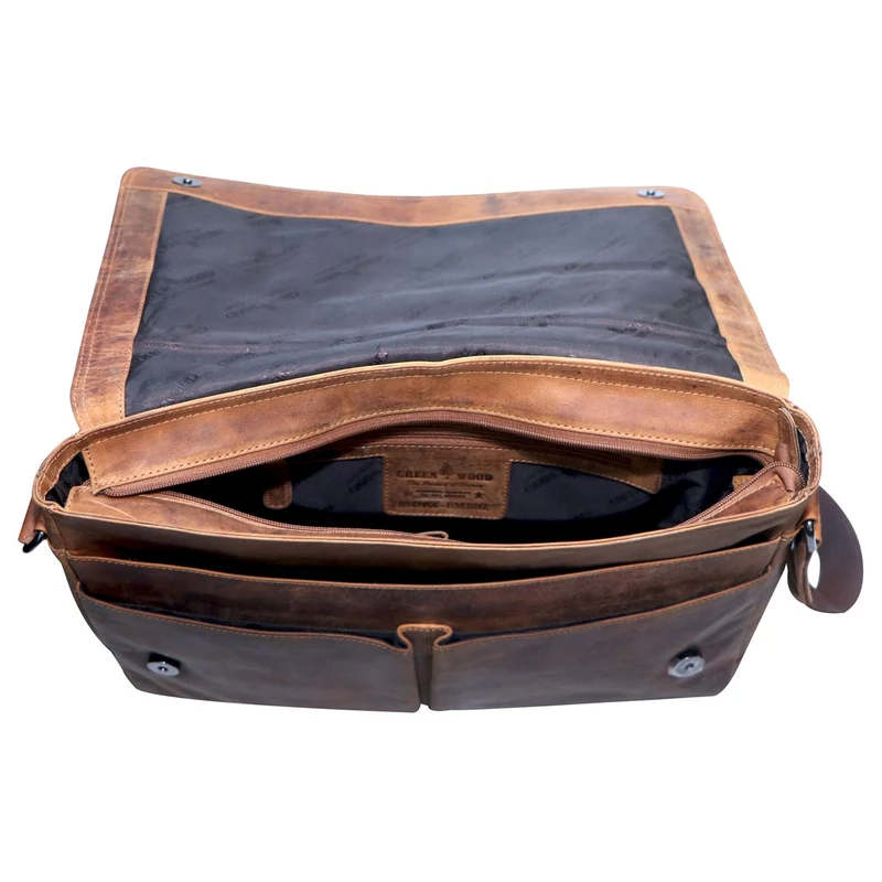 Leo Umhängetasche Damen Groß Schultertasche Herren Laptoptasche 15,6"
