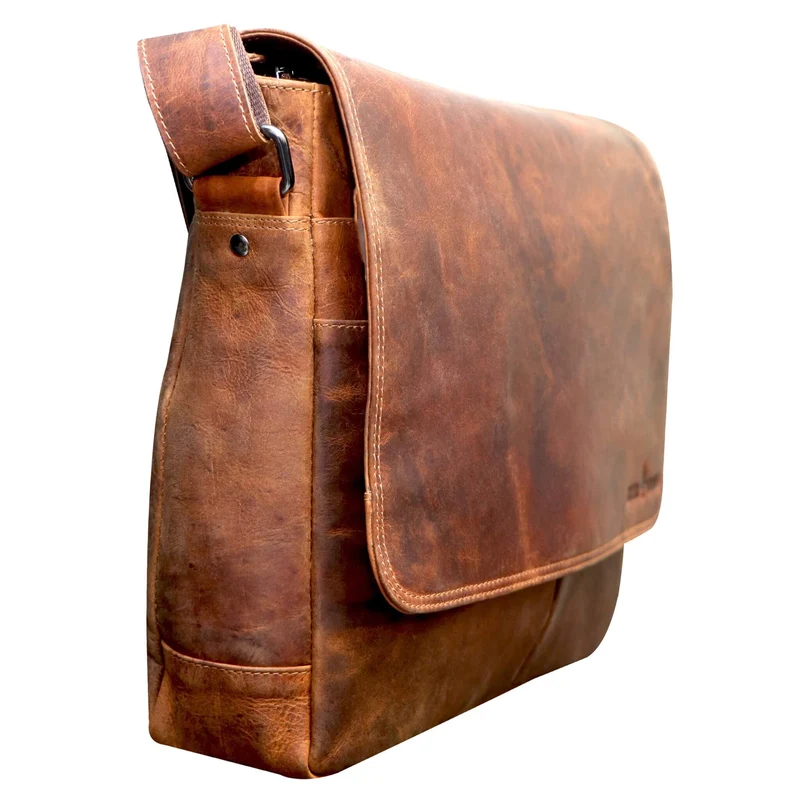 Leo Umhängetasche Damen Groß Schultertasche Herren Laptoptasche 15,6"