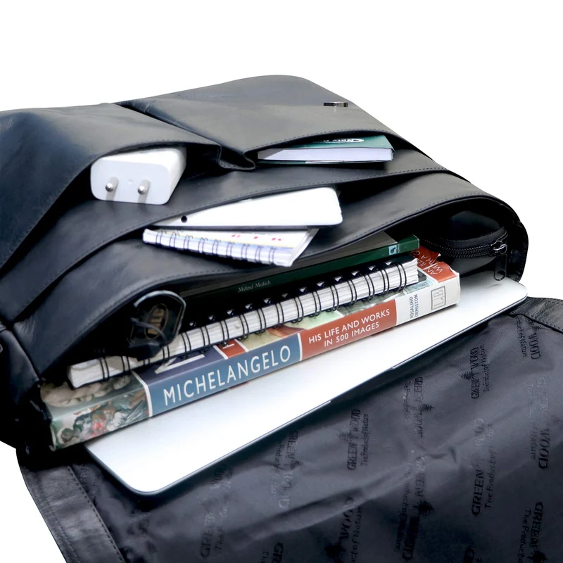 Leo Umhängetasche Damen Groß Schultertasche Herren Laptoptasche 15,6"