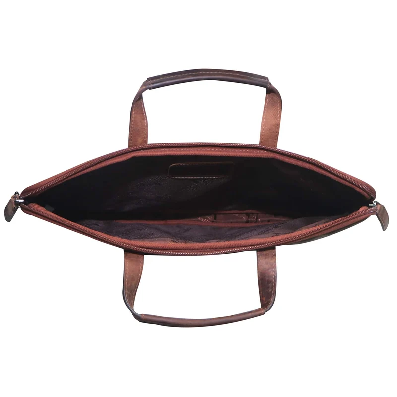Fred Laptoptasche 13 Zoll Leder mit abnehmbarem Schultergurt Macbook Air Hülle