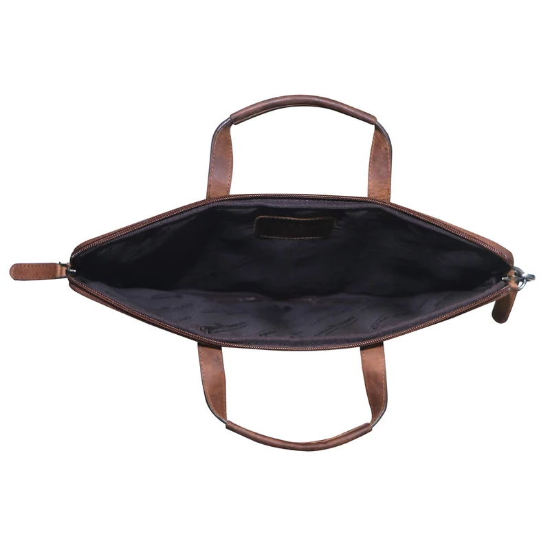 Fred Laptoptasche 13 Zoll Leder mit abnehmbarem Schultergurt Macbook Air Hülle