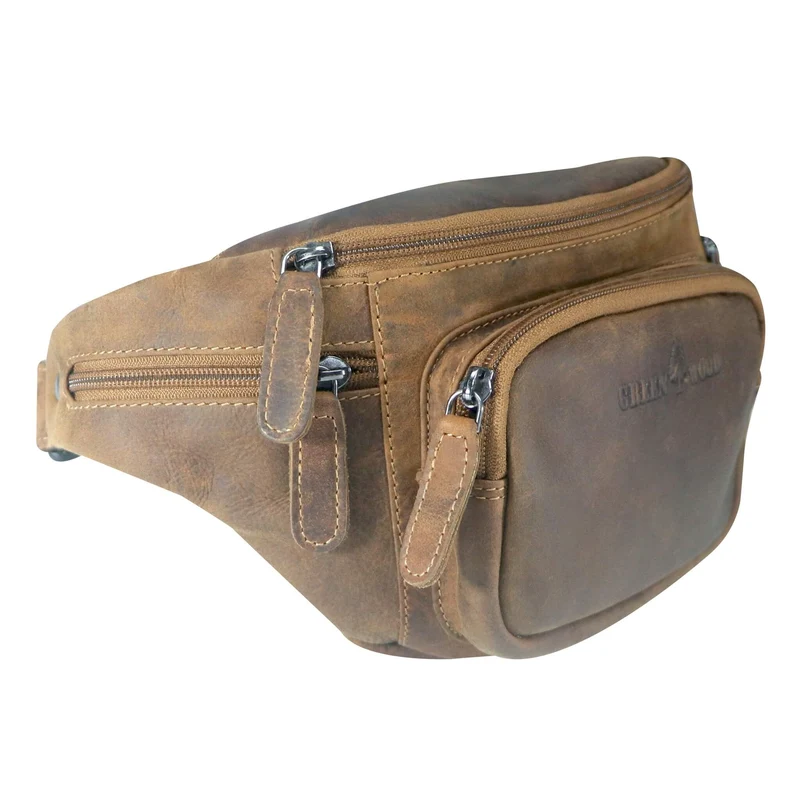 Gina Gürteltasche Damen Leder Bauchtasche Herren Tasche Crossbody