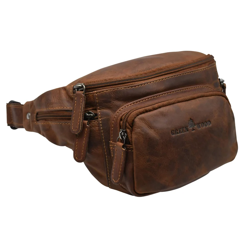 Gina Gürteltasche Damen Leder Bauchtasche Herren Tasche Crossbody