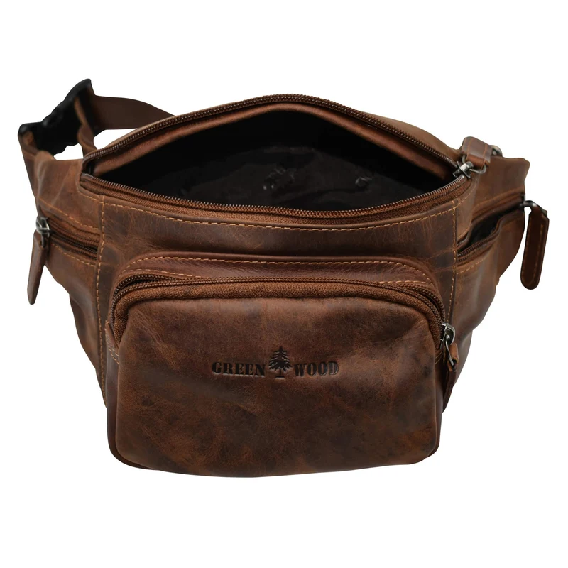Gina Gürteltasche Damen Leder Bauchtasche Herren Tasche Crossbody