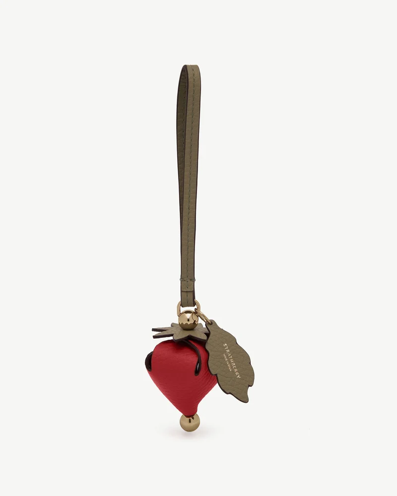 Bag Charm - Strawberry Red/Green