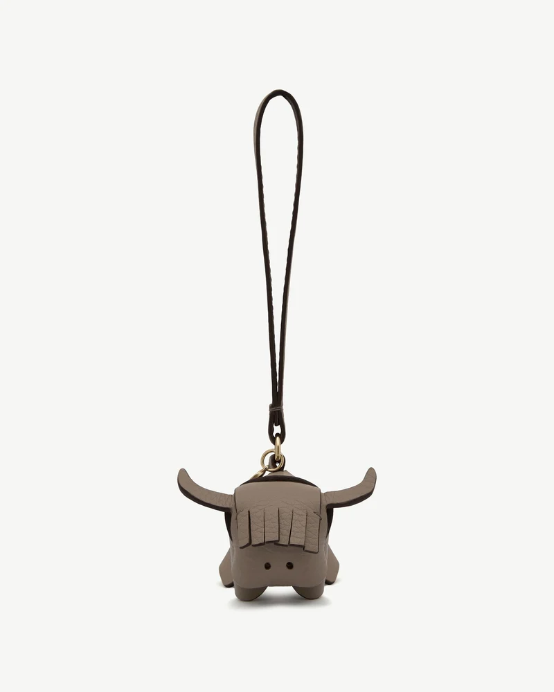 Bag Charm - Highland Cow Taupe