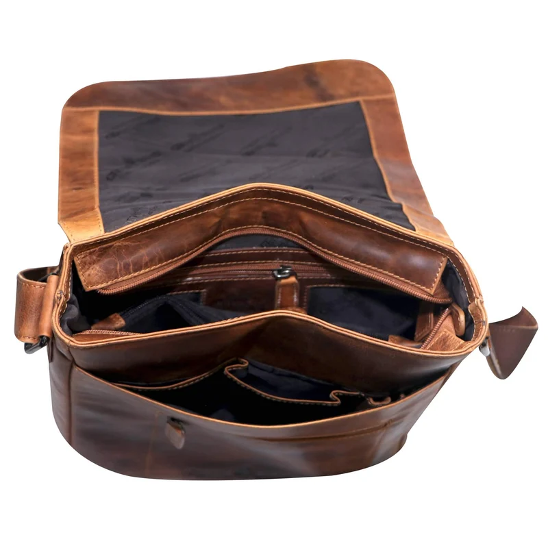 Hetwig Ledertasche Herren Kleine Umhängetasche Damen Crossbody Bag