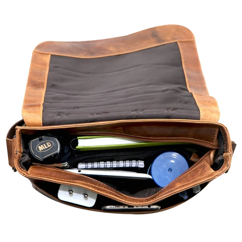 Hetwig Ledertasche Herren Kleine Umhängetasche Damen Crossbody Bag