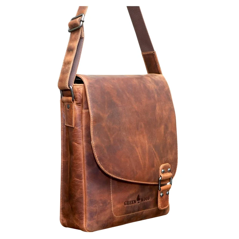 Hetwig Ledertasche Herren Kleine Umhängetasche Damen Crossbody Bag