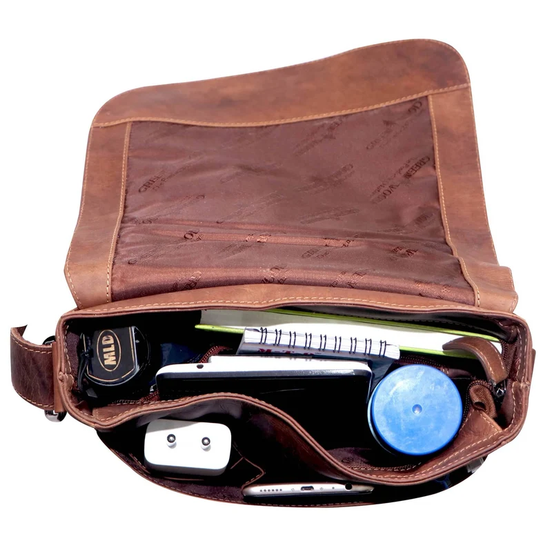 Hetwig Ledertasche Herren Kleine Umhängetasche Damen Crossbody Bag