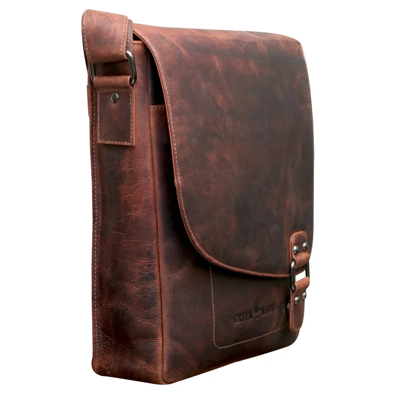 Hetwig Ledertasche Herren Kleine Umhängetasche Damen Crossbody Bag