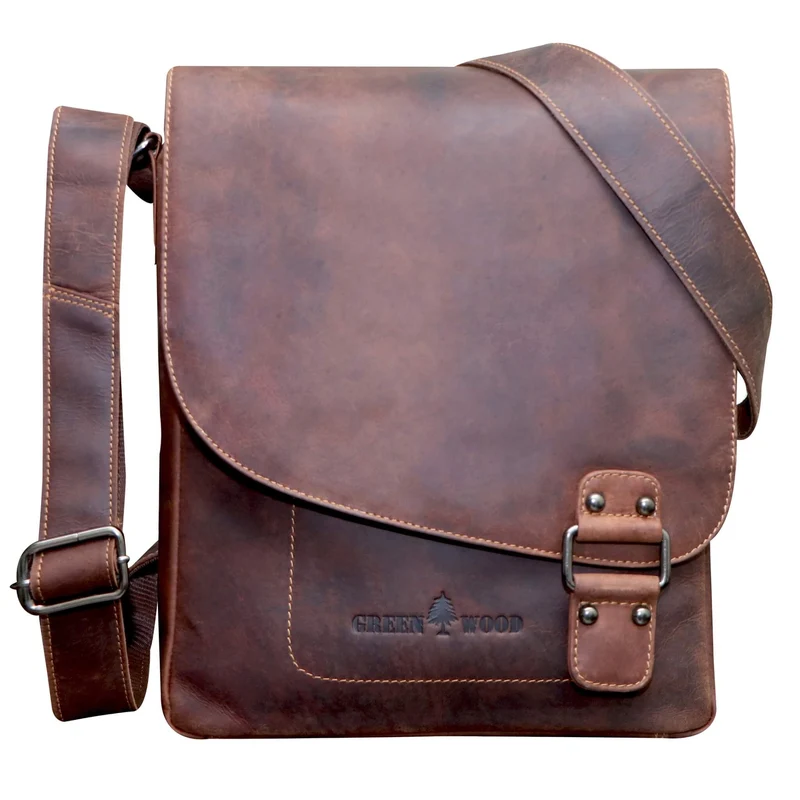 Hetwig Ledertasche Herren Kleine Umhängetasche Damen Crossbody Bag