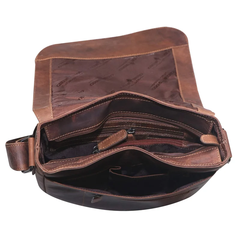 Hetwig Ledertasche Herren Kleine Umhängetasche Damen Crossbody Bag